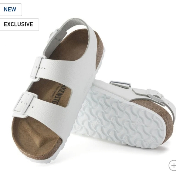 Birkenstock Milano Leather Sandals, Navy With White Buckles, Size 11M, $180.00US - Picture 2 of 16